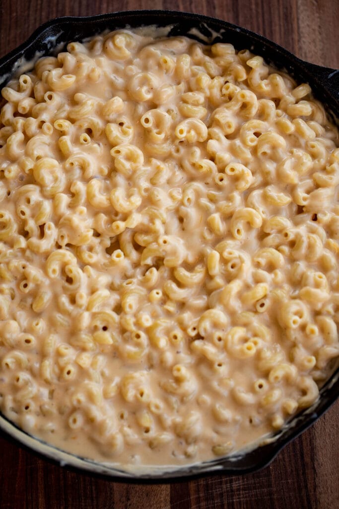 macaroni tossed with cheese sauce