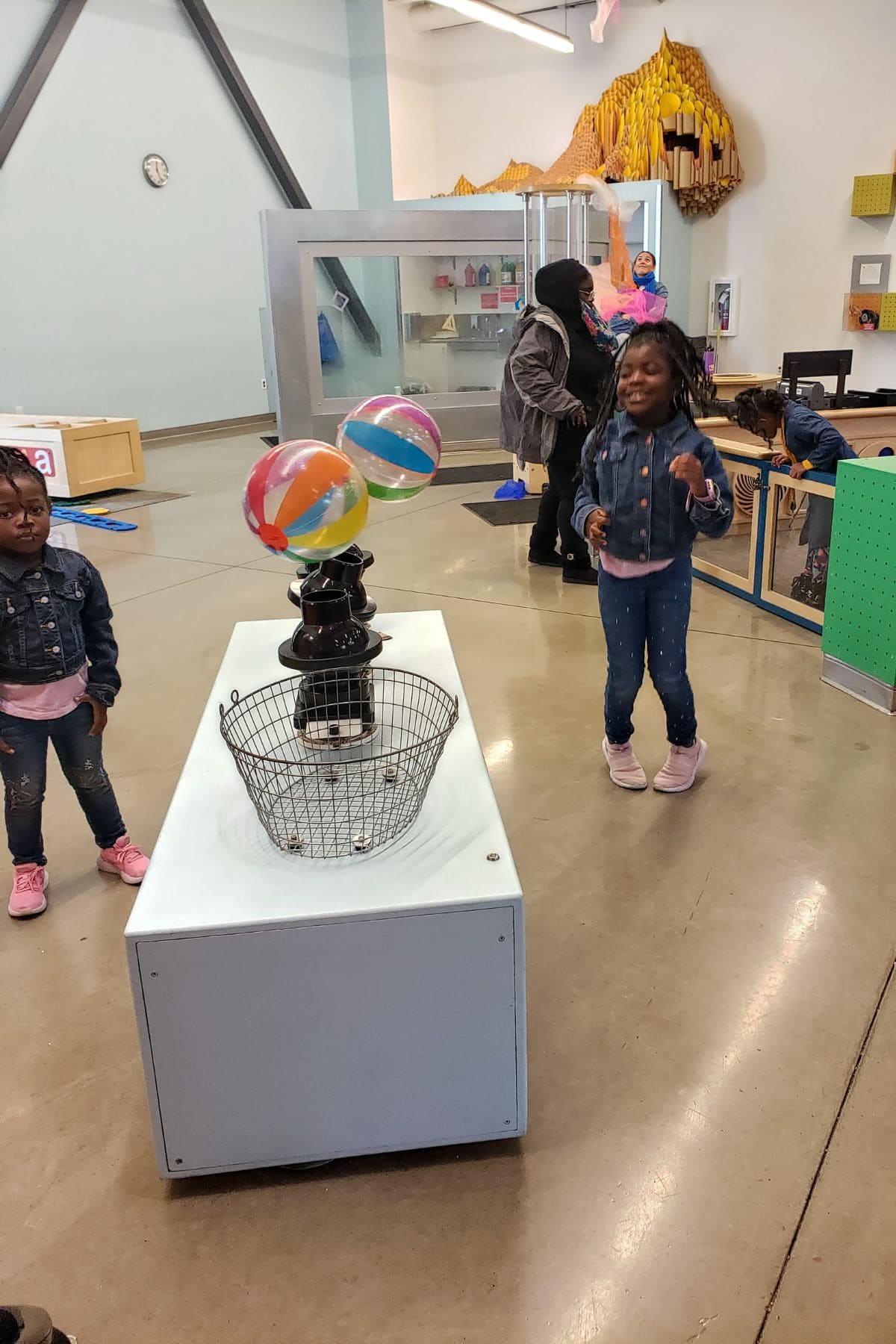 Kids playing at Thinkery museum in Austin, Texas.