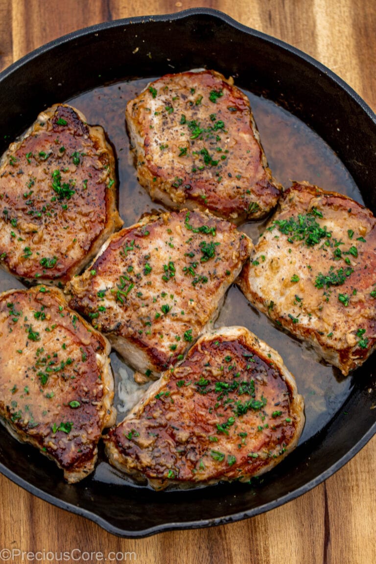 Pan Seared Boneless Pork Chops Precious Core