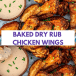 Dry rub wings served with ranch.