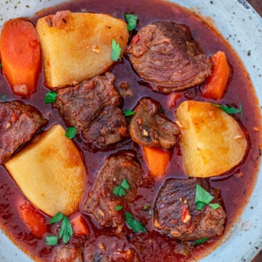 Square picture for beef stew without wine.