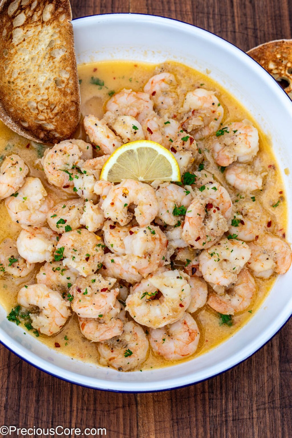 Shrimp In White Wine Sauce | Precious Core