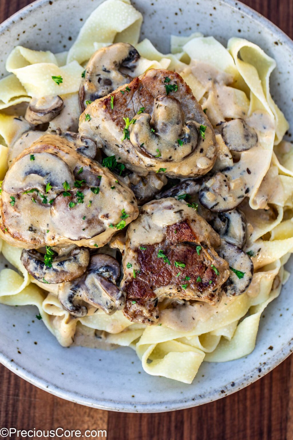 Pork Tenderloin In Creamy Mushroom Sauce | Precious Core